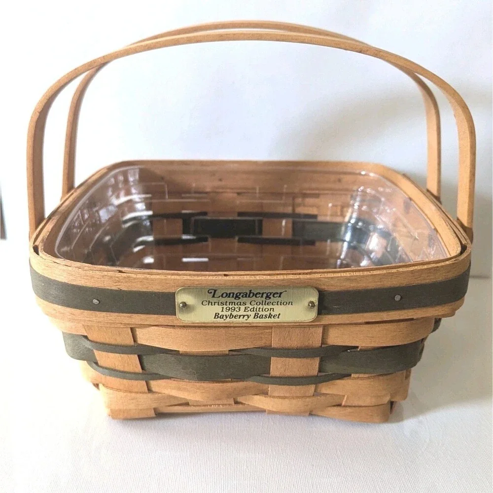 Longaberger 1993 Large Berry Basket with Plastic Liner